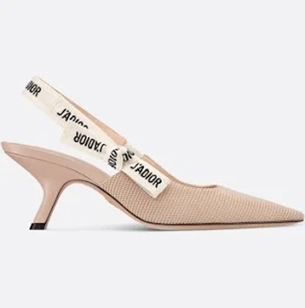 Femme DIOR Escarpin Slingback J'Adior Tissu Technique Nude