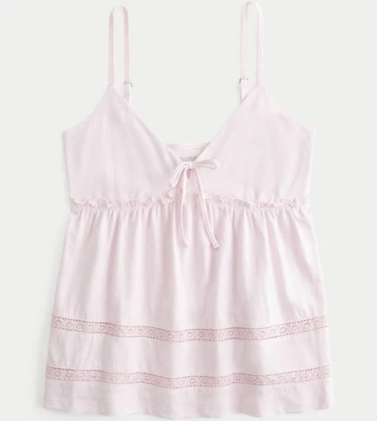 Hollister Women's Tie Front Babydoll Top