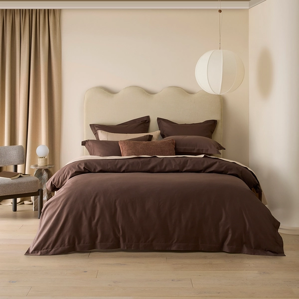 600TC Bamboo Cotton Chocolate Quilt Cover Separates | Adairs