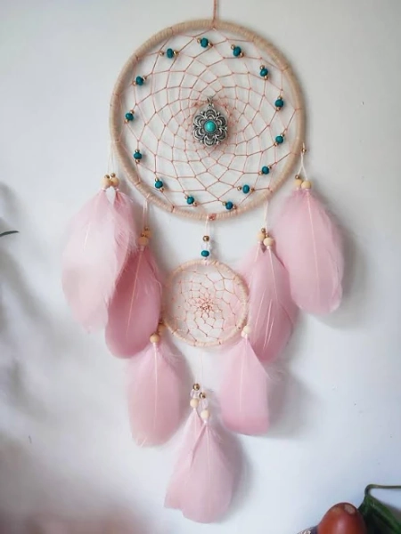 Pink Dream catcher Wall hanging
