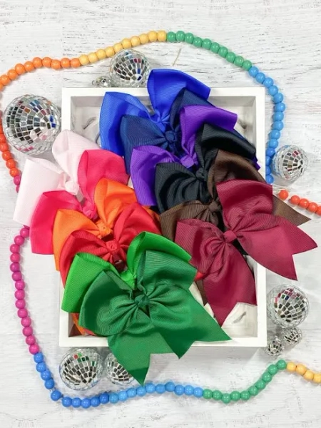 Big Cheer Bows 7" Solid Alligator Clip