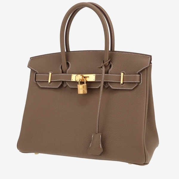 Sac à main Hermès  Birkin 30 cm en cuir togo étoupe
