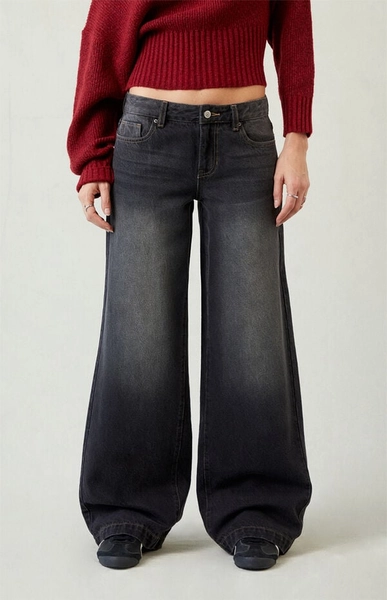 Casey Low Rise Baggy Jeans Black