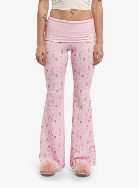 Strawberry Shortcake Pink Strawberry Flare Leggings