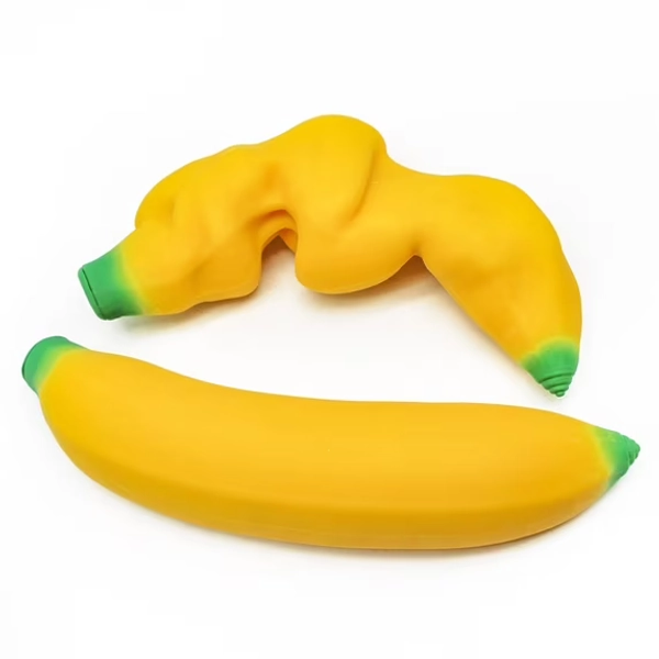 Banana Squishy Toy, Realistic Banana Slow Rebound Stress Relief & Anxiety Fidget Toy for Sensory Play