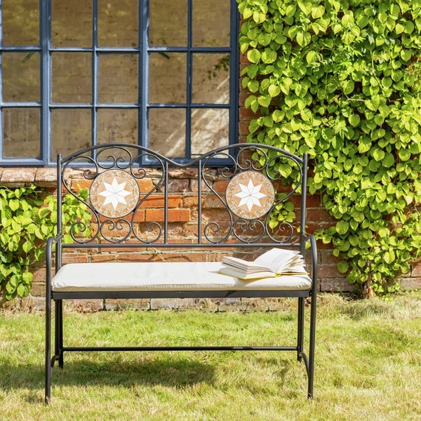 Buy Argos Home Genoa 2 Seater Metal Garden Bench - Black | Garden benches and arbours | Argos