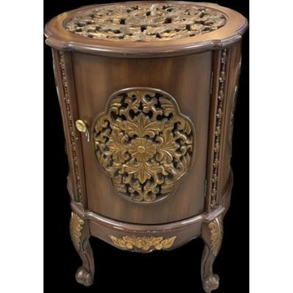 Shipping Not Free Asian Inspired Side Table or Nightstand or Small Cabinet
