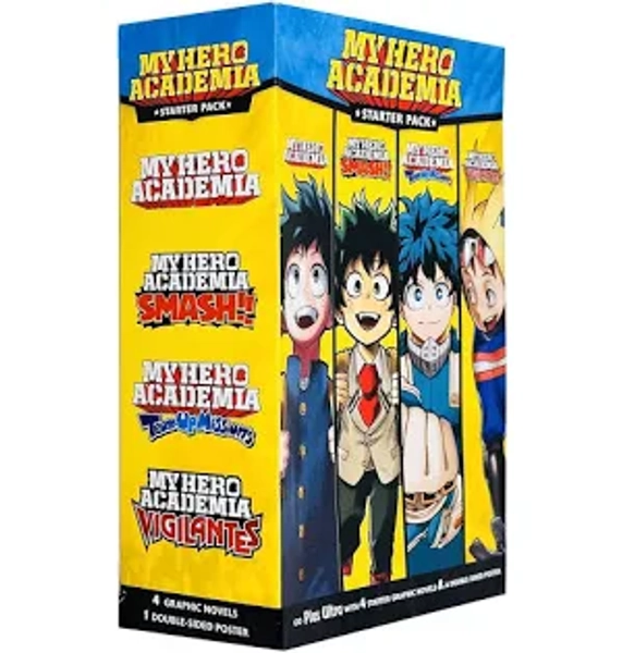 My Hero Academia Series Volume 1 Starter Pack of Smash, Team Up Missions & Vigilantes Collection Books Box Set
