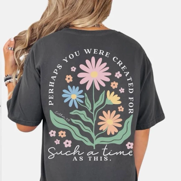 Women's Boho Floral Bible Verse T-Shirt