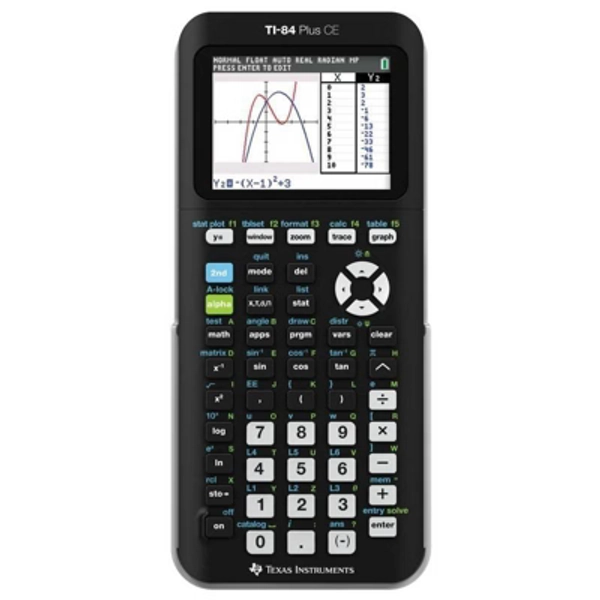 Texas Instruments 84 Plus CE Graphing Calculator - Black: 35MB Storage, SAT & ACT Approved