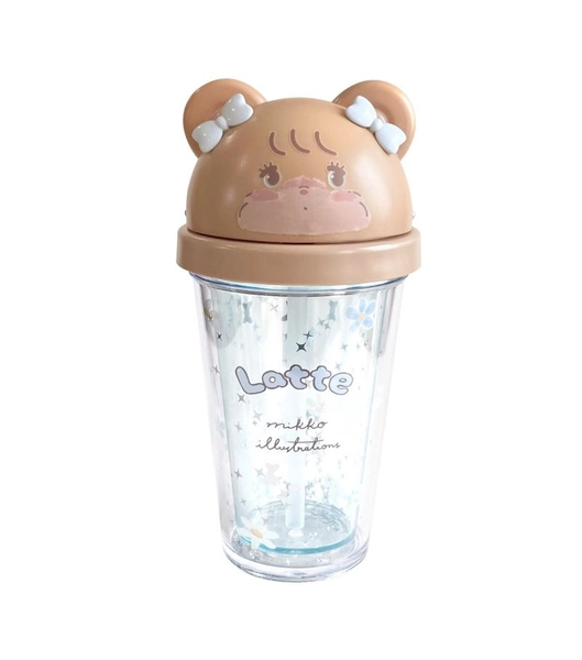 Mikko Collection Latte Plastic Bottle with Cartoon Lid 320ml