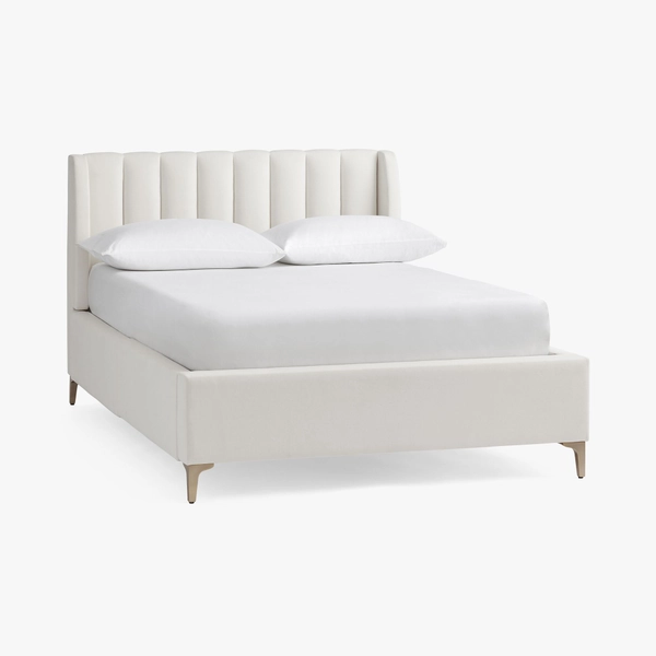 Avalon 4 Drawer Storage Bed, Queen, Everyday Velvet Ivory
