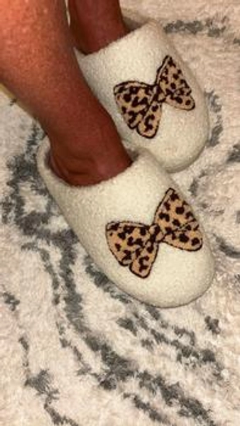 Women's Indoor Slippers Soft Plush Material with Charming Bo | Black Friday Sale TikTok Shop