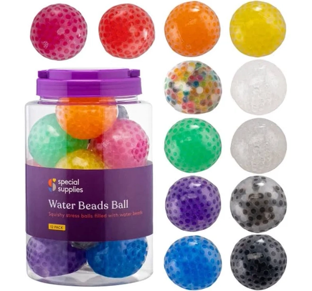 Special Supplies Squish Water Beads Stress Ball 12-Pack