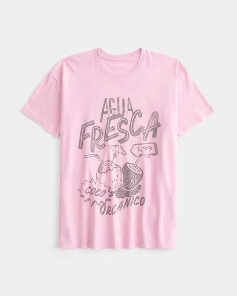 Oversized Agua Fresca Graphic Tee