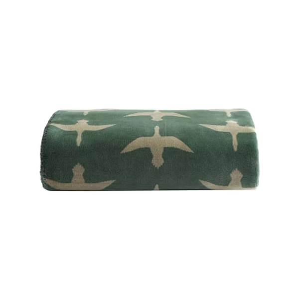 Eddie Bauer 60"x70" Geese Throw Blanket Green