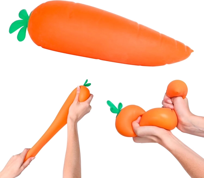 Carrot Squishy– Jumbo Slow Rising Squishy Carrot Vegetable Giant Stress Relief Toy Fidget Sensory Food Fun for Kids, Teens & Adults - Walmart.com