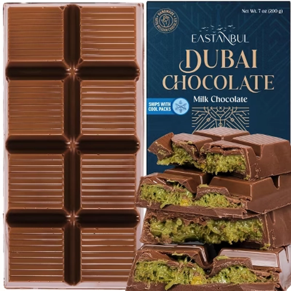 Eastanbul Dubai Chocolate Bar Pistachio, Viral Candy, Knafeh, 7oz