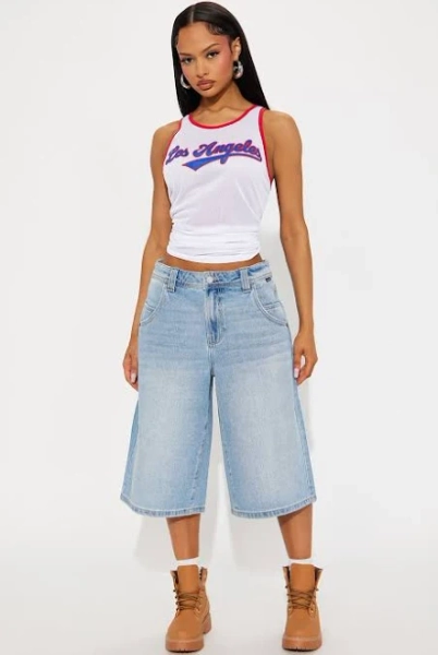 Fashion Nova Malibu Baggy Denim Jorts