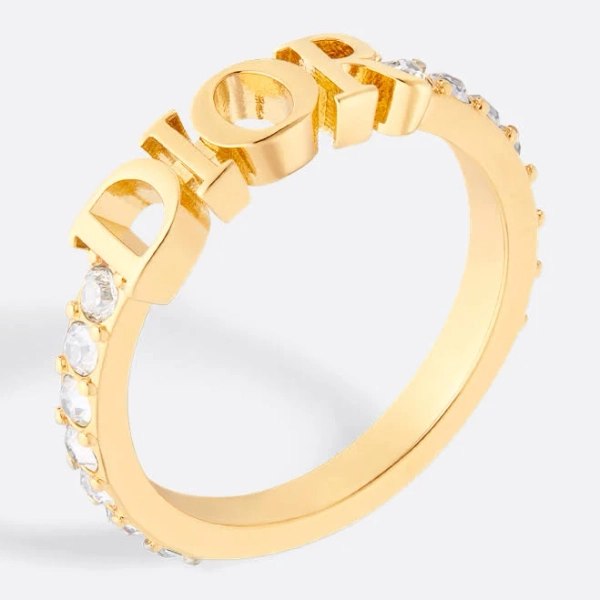 Women DIOR DioRevolution Ring Metal And White Crystals
