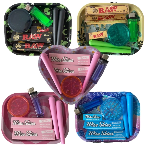 CUSTOMISED rolling tray set - choice of 5 different sets