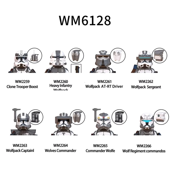 WM6128 Building Blocks 8pcs/set Wolf Regiment Commandos Brick Heavy Infantry Wolfpack Figure Commander Wolfe mini Assembly Toys - AliExpress 