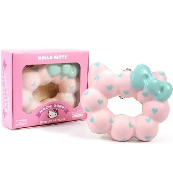 Hamee Sanrio Hello Kitty Mochi Donut SquiSHU Squishy Toy Keychain