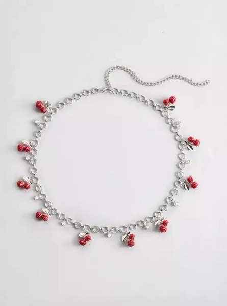 Cherry Charm Chain Belt