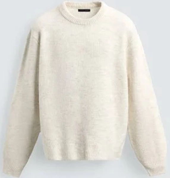 Zara Men's Boxy Fit Textured Jumper