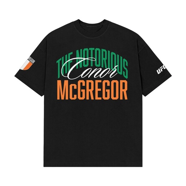 Men's UFC Black Conor McGregor Script T-Shirt