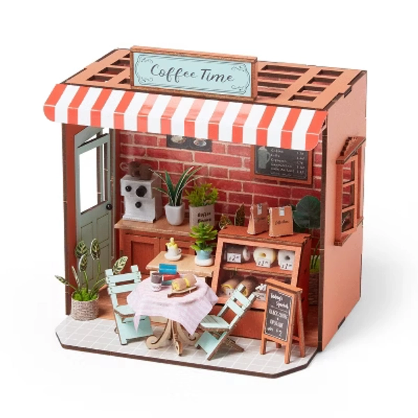 DIY 3D Miniature Coffee Shop Craft Kit - Mondo Llama™