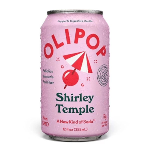 Olipop Shirley Temple Prebiotic Soda - 12 fl oz Can