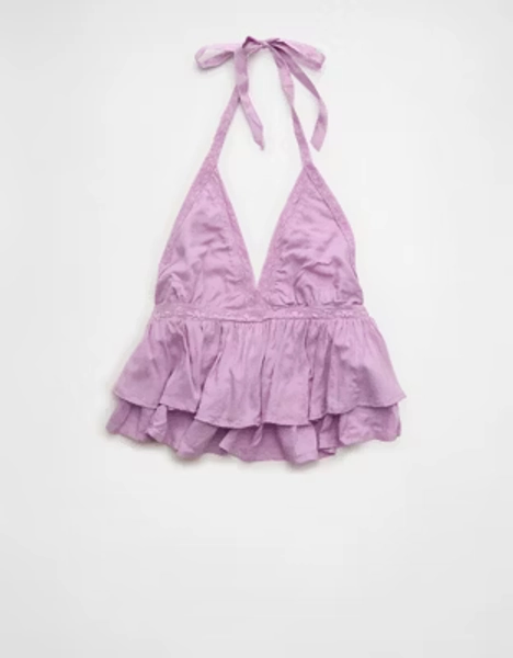 AE Lace Halter Tank Top
