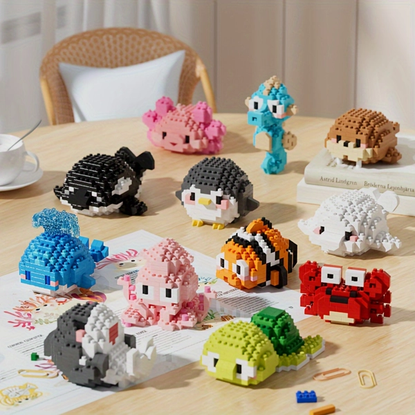 Marine Life Building Blocks: Cute Animal Figures for Kids (Ages 8-12)