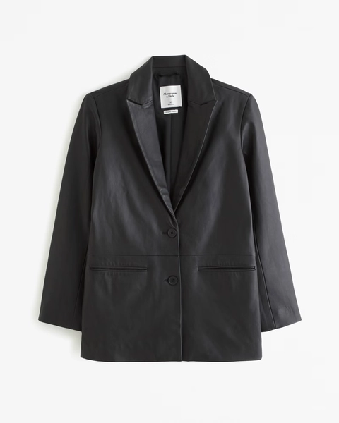 Blazer en cuir véritable