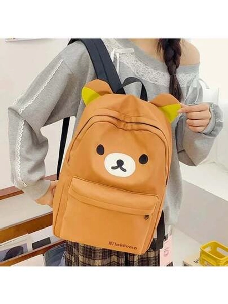 Kawaii Bear Rilakkumas Backpack Large Capacity Backpack Stylish Student School Bag Shoulder Bags Schoolbag Gift