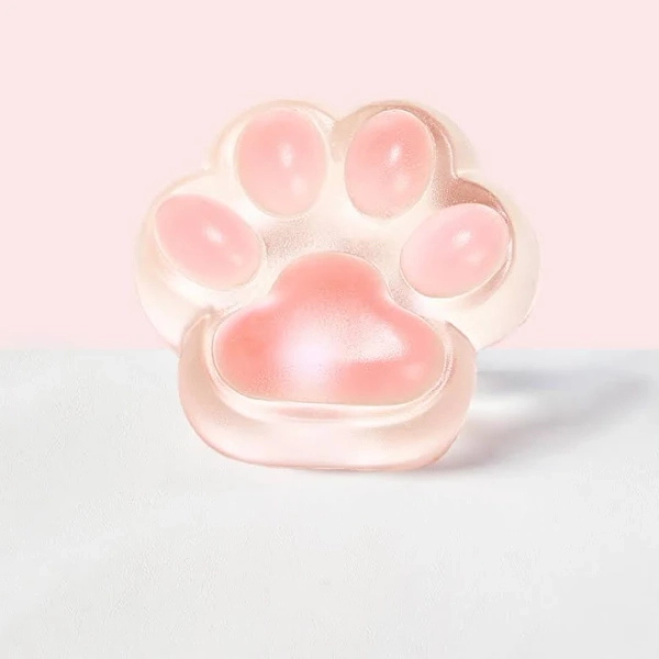 Taba Squishy Jumbo Transparent-pink Paw Squeeze Toy