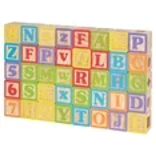 Spark Create Imagine ABC Wooden Blocks, 40 Pieces, Baby and Toddler Toys for Ages 18 months and older