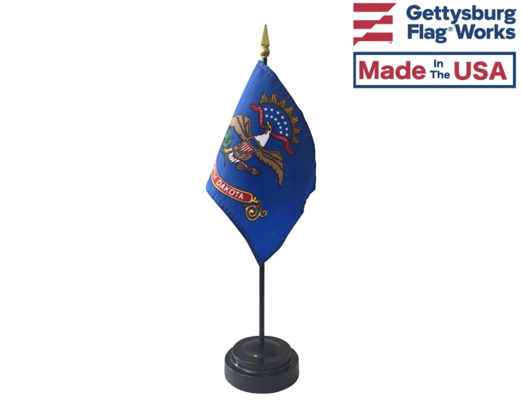 Mini North Dakota State Stick Flag - 4x6"