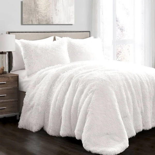 Lush Decor Emma Faux Fur Comforter Set