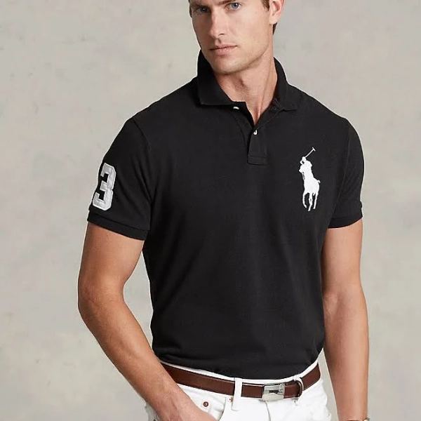 Polo Ralph Lauren Men's Slim Fit Big Pony Mesh Polo Shirt