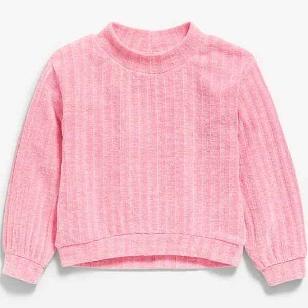 Old Navy Toddler Girls Cozy Mock-Neck Chenille Sweater