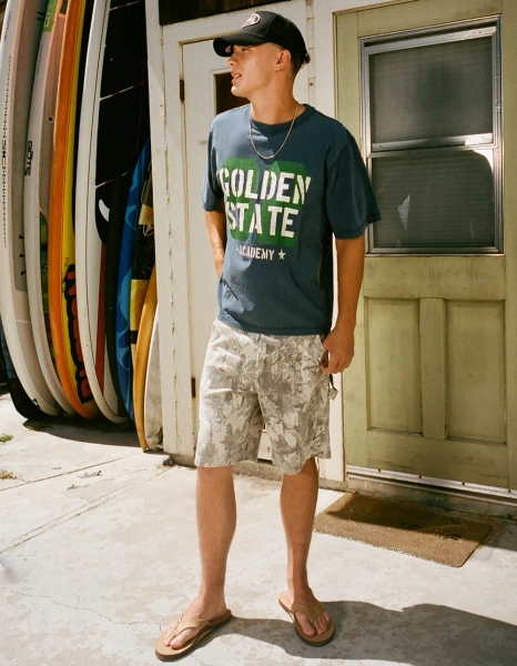 RSQ Mens Loose Twill Carpenter Shorts - LIGHT CAMO - 28