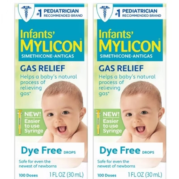 Mylicon 2 Pack/1 fl oz Each  Baby Colic Treatment Dye Free Drops