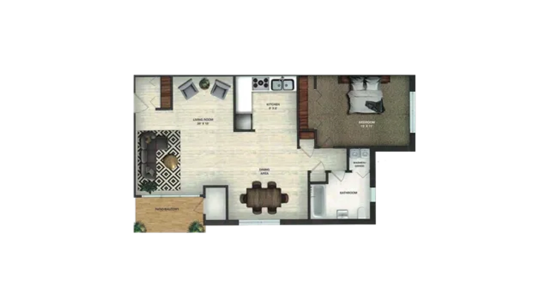 1 Bedroom | 1 Bed Apartment | Edgewater Manor