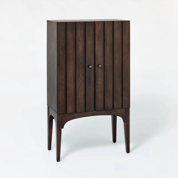 Threshold designed w/Studio McGee Palma 2 Door Cabinet With Panel Doors Dark Brown - Threshold™ designed with Studio McGee: Hardwood Frame, 2 Adjustable Shelves