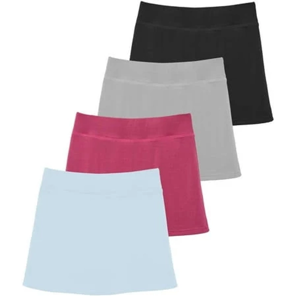 Girls' Active Skirt with Bike Short Lining Set (4 Pack)