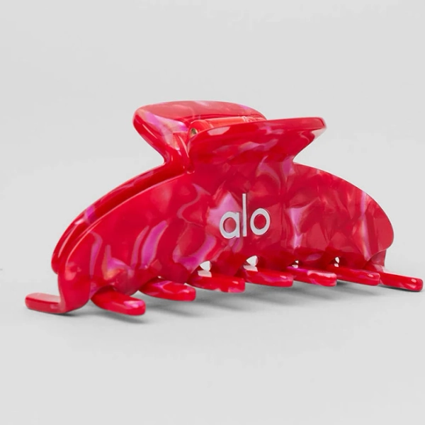Alo Yoga 90's Claw Clip - Red Ribbon Twist