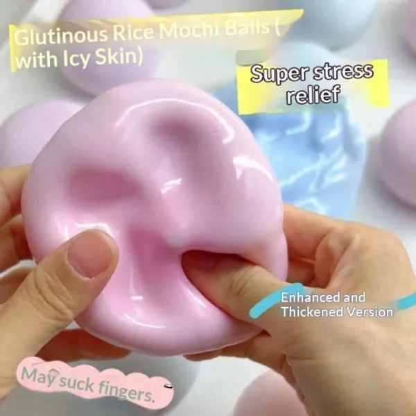 1pc Ice Cream Mochi Squishy Toy, Handmade DIY Product To Relieve Stress, Slow Rebound, Suitable As Gift For Birthday, Christmas, Halloween, Easter And