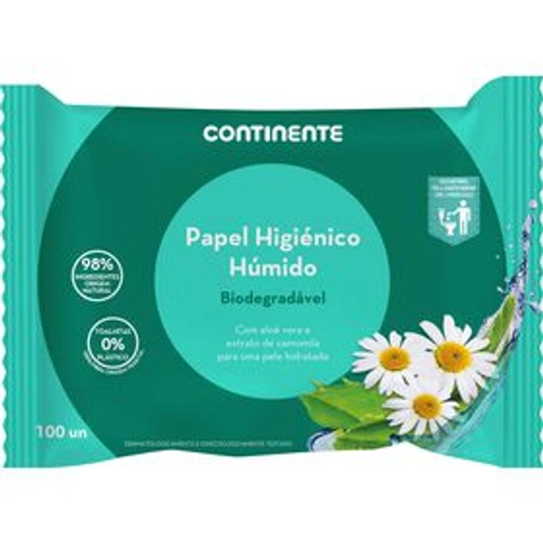 Papel Higiénico Húmido Biodegradável Continente